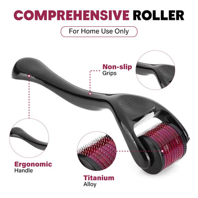 Micro Needling 540 Roller Derma Roller Professional Titanium Dermaroller 0.2/0.25/0.3Mm Hair Regrowth Beard Growth Treatment
