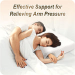 Memory Foam Cuddle Pillow for Couples, Side Sleeper Pillow with Arm Hole, Ergonomic Support for Head, Neck and Arm with Breathable Washable Pillowcase