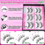 Magnetic Eyelashes - No Glue, No Eyeliner - Natural Look - 3 Styles - Synthetic Fibers - Black - Pair