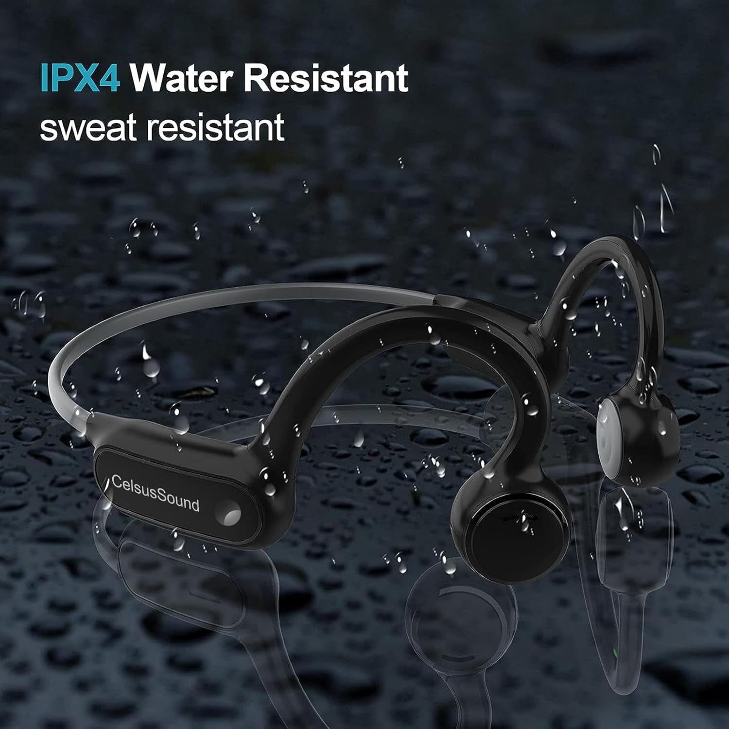 Pine Tree Tools As1-G Bone Conduction Headphones Bluetooth 5.0 Wireless Open Ear Gray