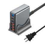 435W 6-Port Gan Desktop Power Station 3C3A USB-C PD Fast Charger Universal Multi-Device for Phone Charging Station
