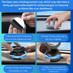 Vacuum Magnetic Phone Holder, Upgraded 360° Car Mount, Adjustable Hands-Free ...