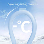 1/2Pcs Summer Gadget Neck Cooling Ring Portable Cool Tube Neck Cooler Collars Reusable Wearable Ice Cushion Pillow Cycling