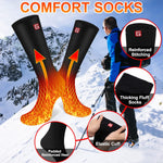 Heated Socks for Men Women - Rechargeable Battery Electric Socks for Chronically Cold Feet - Winter Warm Thermal Washable Unisex Foot Warmer for Hunting Skiing Cycling