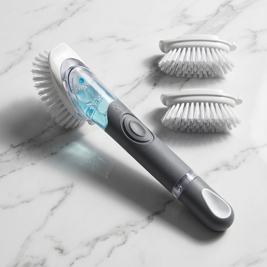 Dish brush refillable handle
