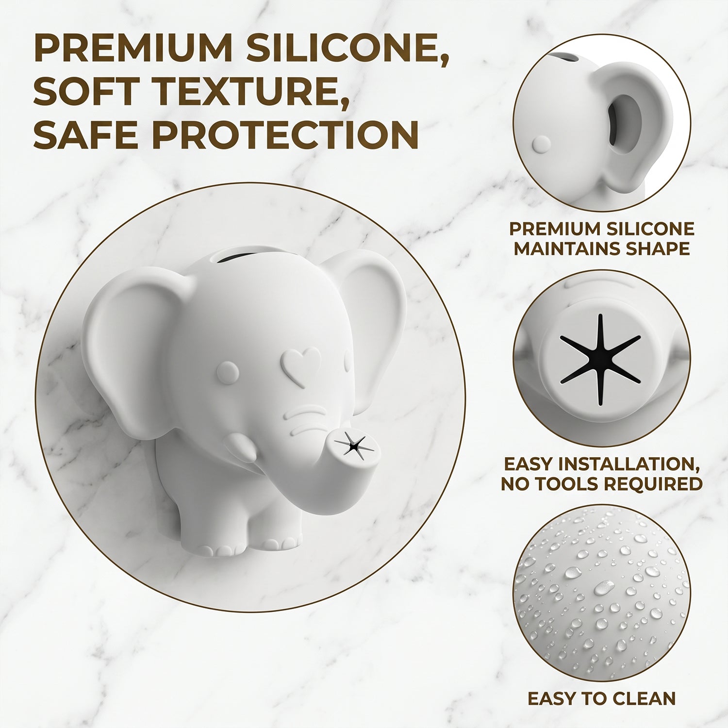 Spout cover silicone elephant