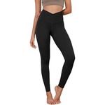 Crossover waistband yoga leggings