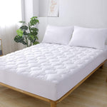 Waterproof Mattress Pad Twin XL Size Cotton Top down Alternative Filling Pillow Top Mattress Topper Cover-Fitted Quilted (Twin XL Mattress Pad)