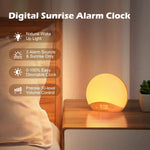 Wood Grain Sunrise Alarm Clock & Sound Machine Nightlight,Digital Dimmable Clock for Bedroom,26 Sleep Sounds,For Baby,Adults,Kid