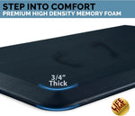 anti Fatigue Floor Mat – 3/4 Inch Thick , Standing Desk Mat, Kitchen Rug – Comfort at Home, Office – Durable – Stain Resistant – Non-Slip Bottom (24" X 70", Navy)