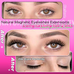 Magnetic Eyelashes - No Glue, No Eyeliner - Natural Look - 3 Styles - Synthetic Fibers - Black - Pair