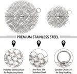 Cast iron pan cleaner chainmail