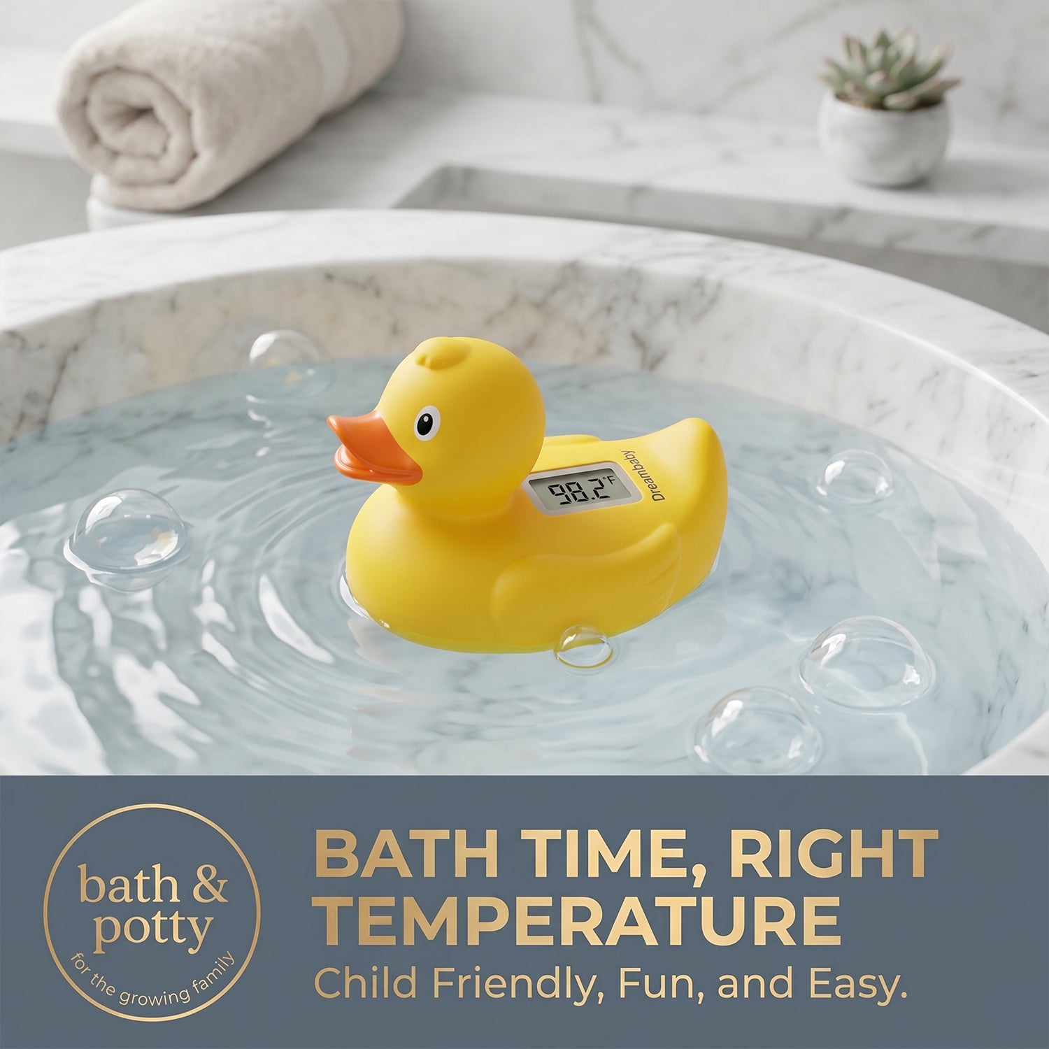 Bath thermometer duck floating
