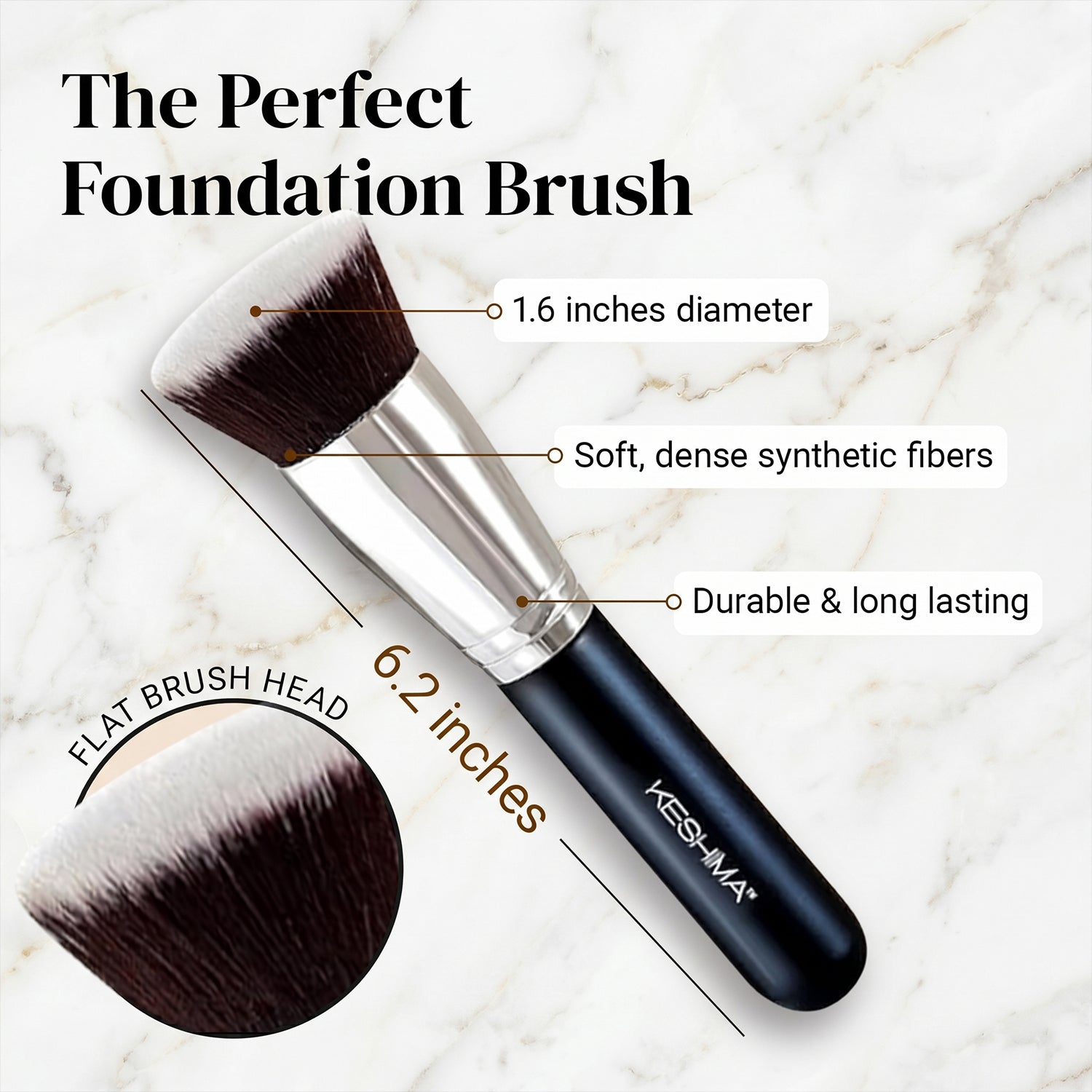 Foundation kabuki brush dense