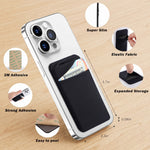 Phone Wallet Stick on Card Holder Adhesive Pocket for Iphone Samsung Back Case
