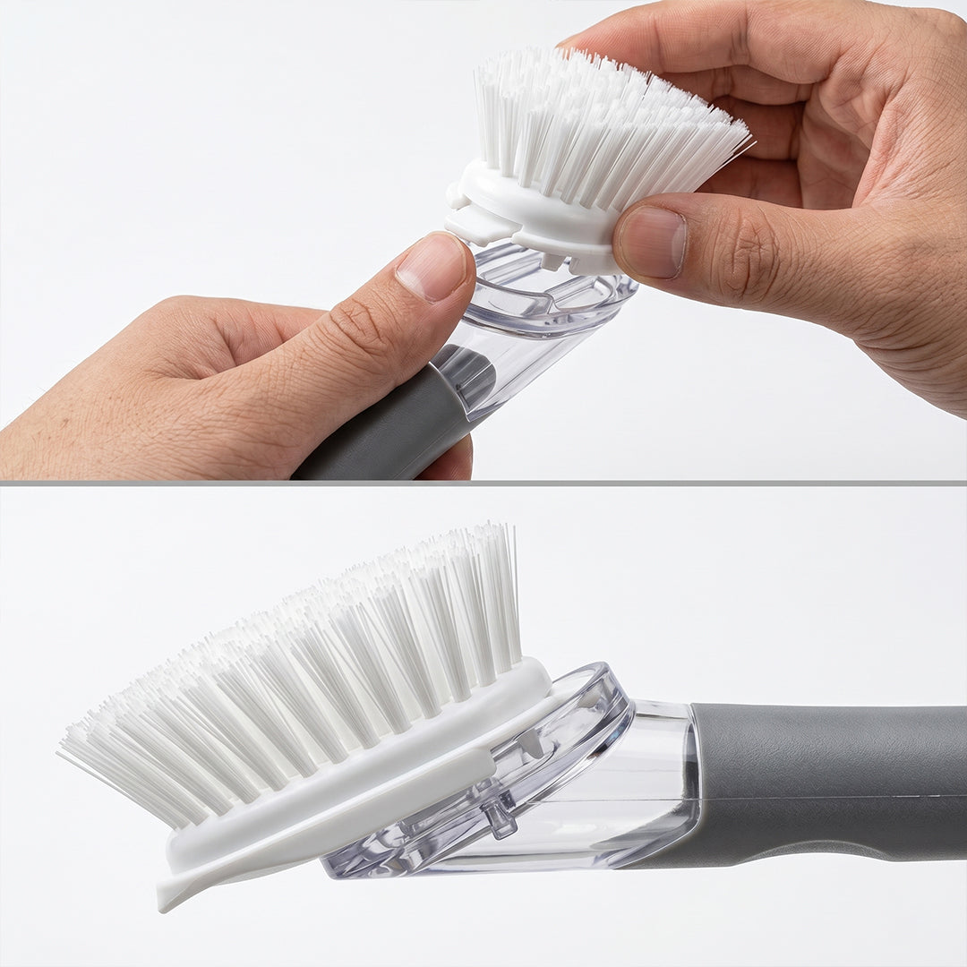 Dish brush refillable handle