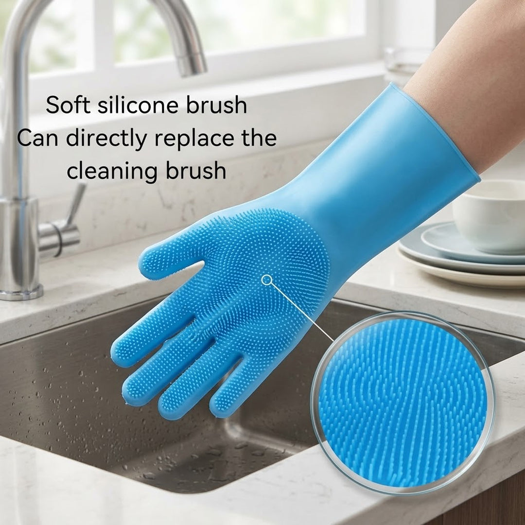 Reusable cleaning gloves (silicone)
