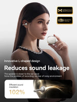 Clip-On Earbuds Wireless Open Ear Earbuds Headphones with Auto L-R Recognition Omni Tap Control Immersive Sound JR-OE3