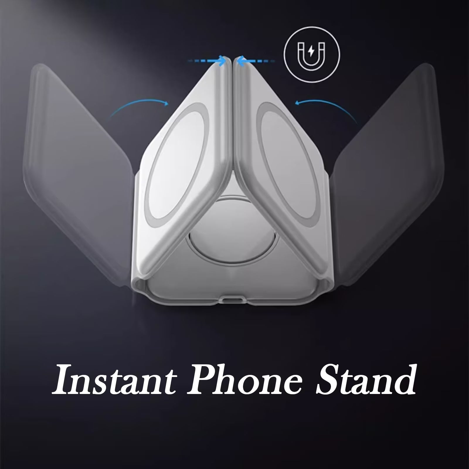 3-In-1 Magnetic Wireless Charging Station for Iphone 12-16/Pro/Max & Airpods, Foldable Travel Dock, Fast Charging Pad Compatible for Apple Watch & Android Phones