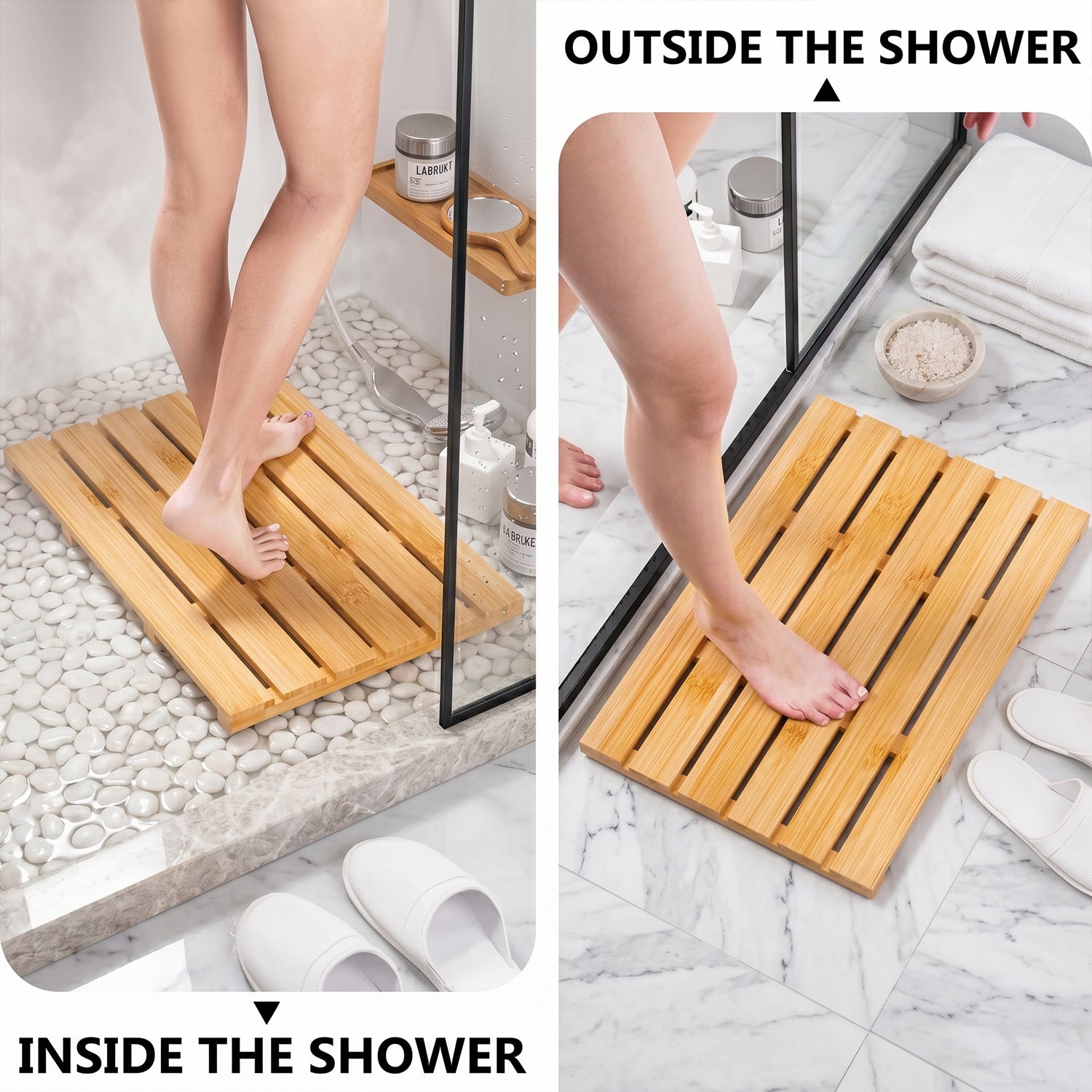Bamboo bath mat eco