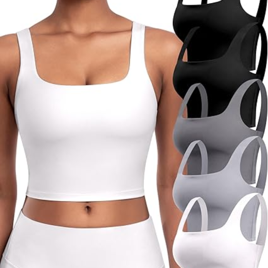 Longline sports bra padded