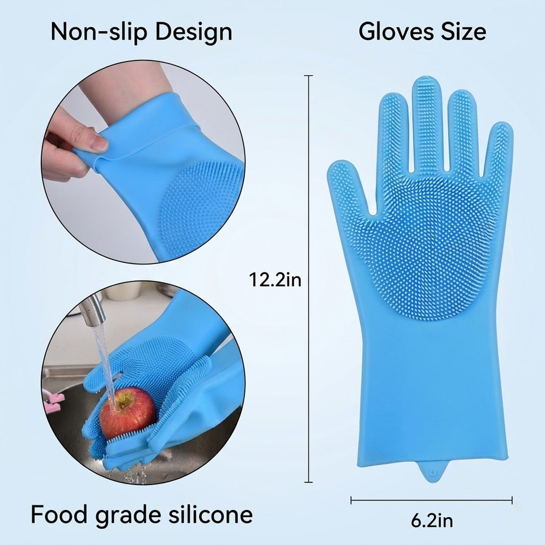 Reusable cleaning gloves (silicone)