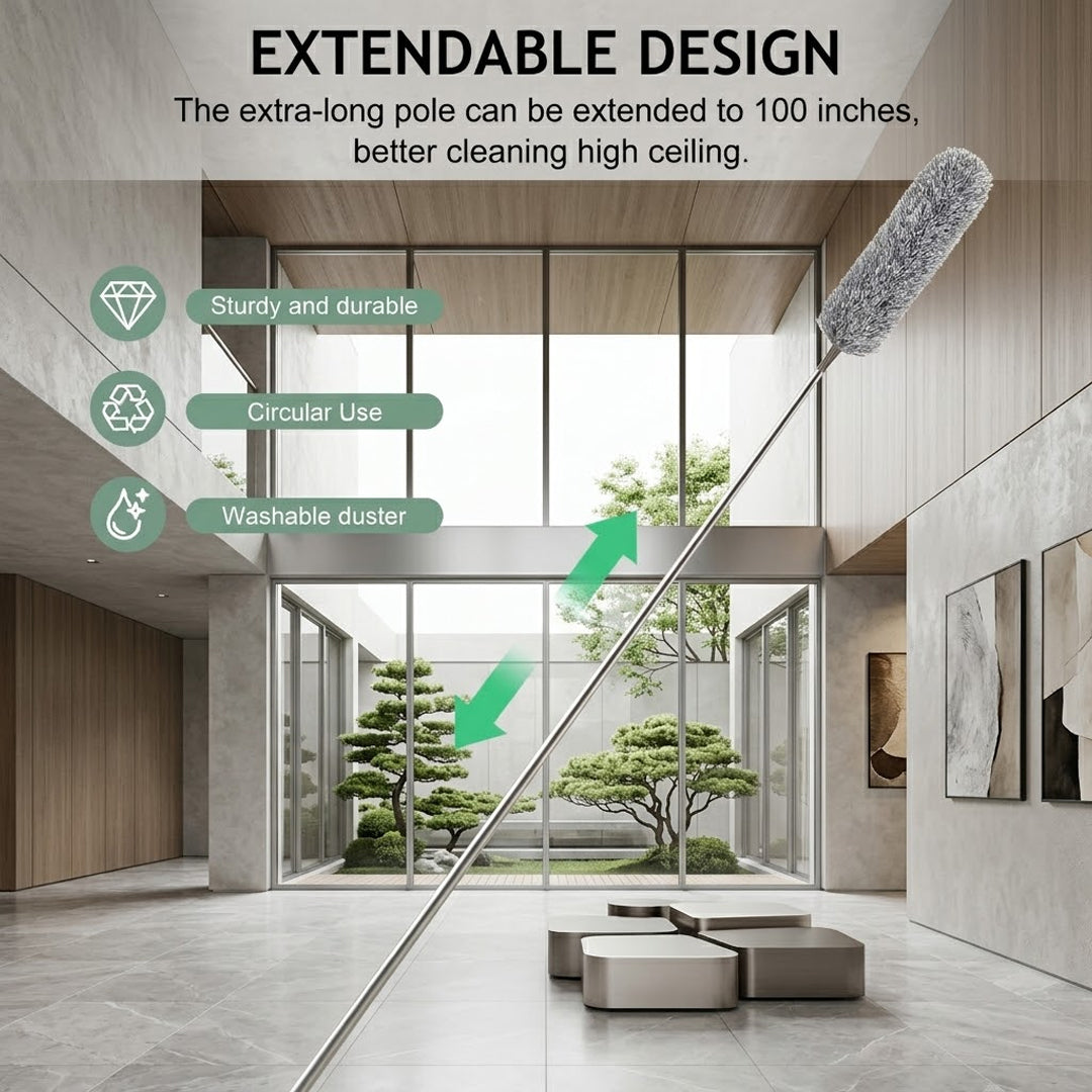 Telescopic duster microfiber