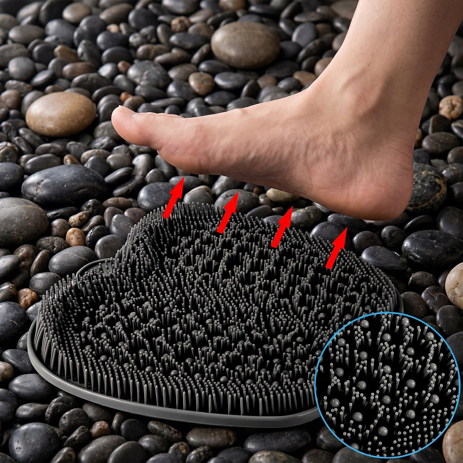 Foot scrubber shower (suction)