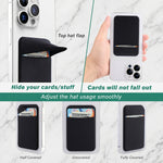 Phone Wallet Stick on Card Holder Adhesive Pocket for Iphone Samsung Back Case