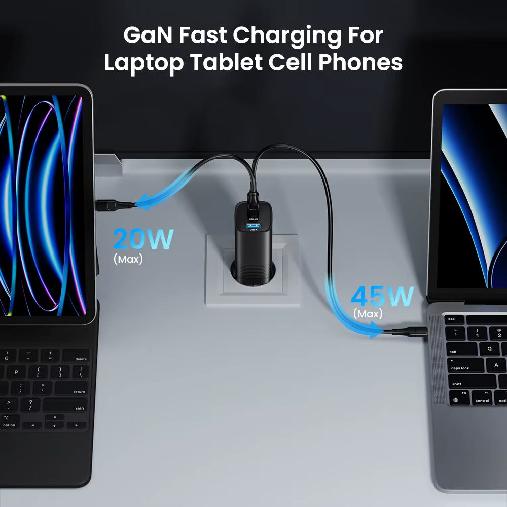 Gan USB Type C Charger 65W 45W PPS PD QC4.0 Quick Charger for Macbook Laptop IPAD Tablet Iphone 14 Samsung S23 Ultra