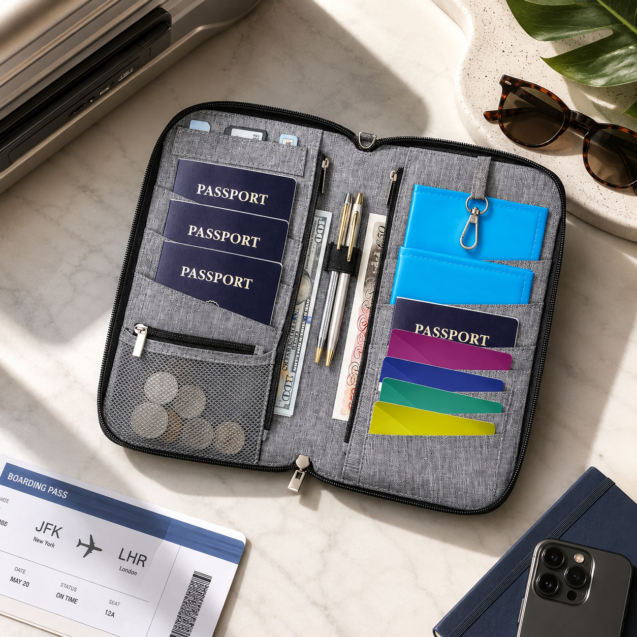 Passport holder RFID family