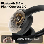 Active Noise Cancelling Headphones, -45Db Bluetooth Headphones 5.4, 50H Playtime Earbuds, Bass Boosted by 90%, Clear Call with 4 Mics, Comfort Fit over Ear Headphones for Travel Home Office PC Black