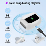 Touch Screen Wireless Earbuds, Bluetooth 5.4 Ear Buds with Multifunctional with ENC Noise Cancelling Micclear Calls Earphones, 48H Bass Stereo Headphones, IP7 Waterproof Headphones for Workout