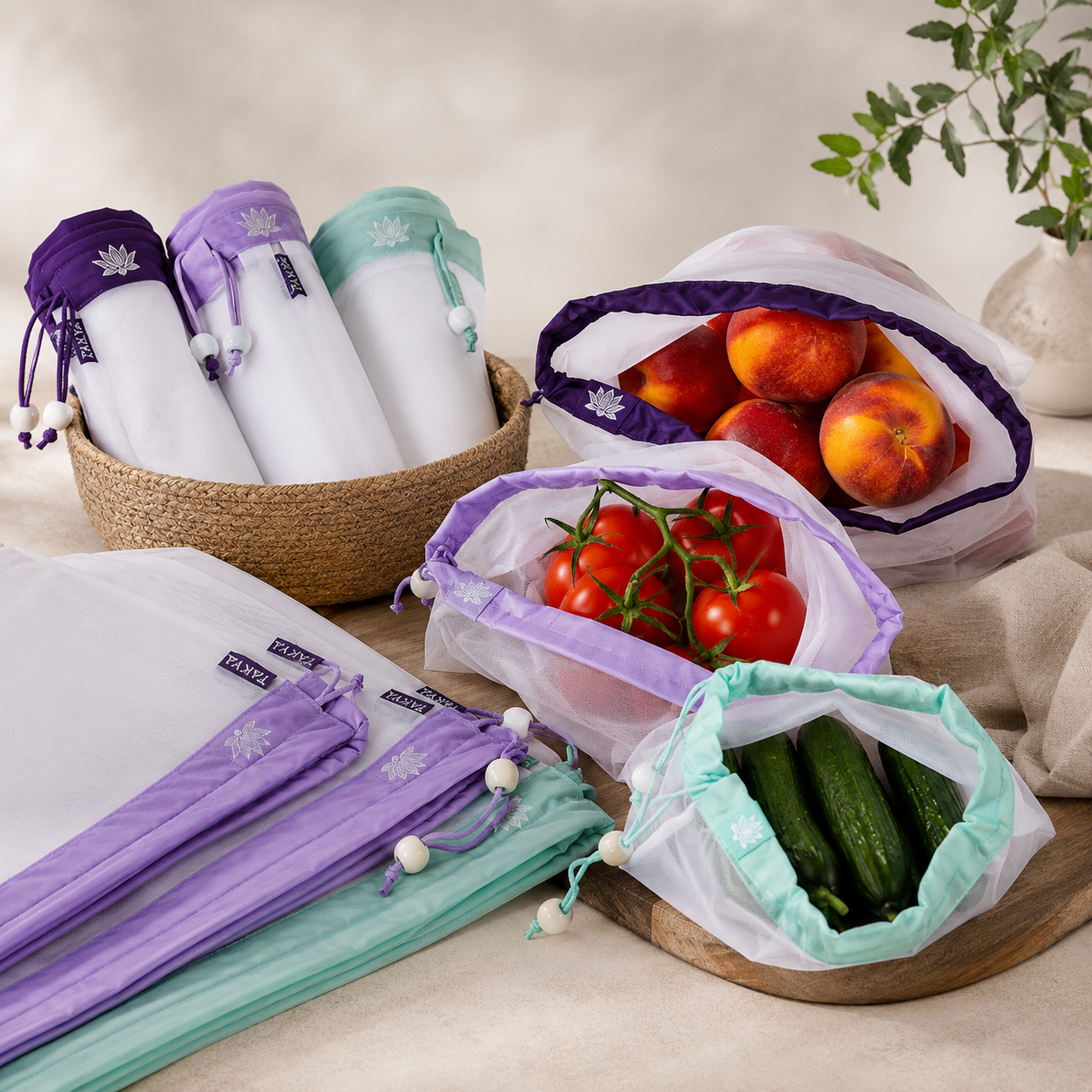 Mesh produce bag set (9pc)