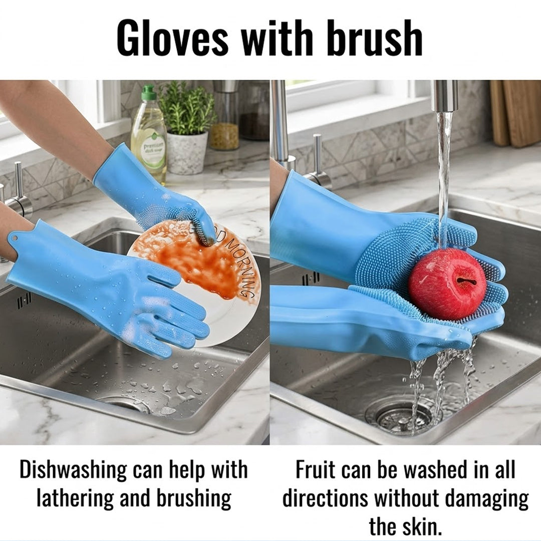 Reusable cleaning gloves (silicone)