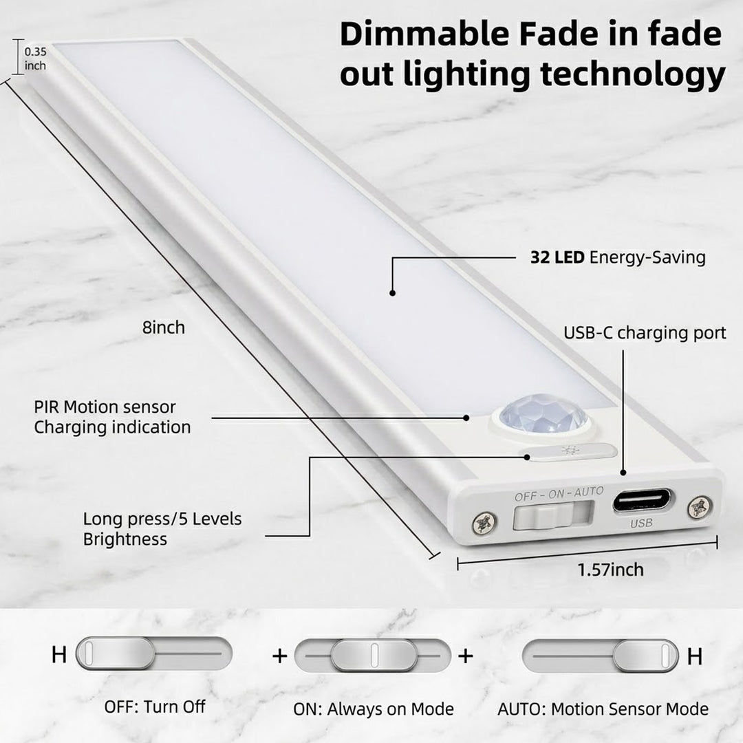 Cordless cabinet motion light (3pc)