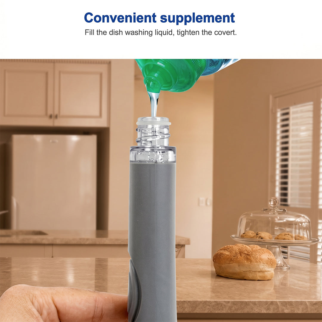 Dish brush refillable handle