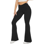 Cross-waist flare yoga pants
