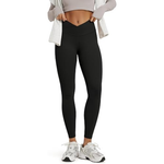 Crossover waistband yoga leggings