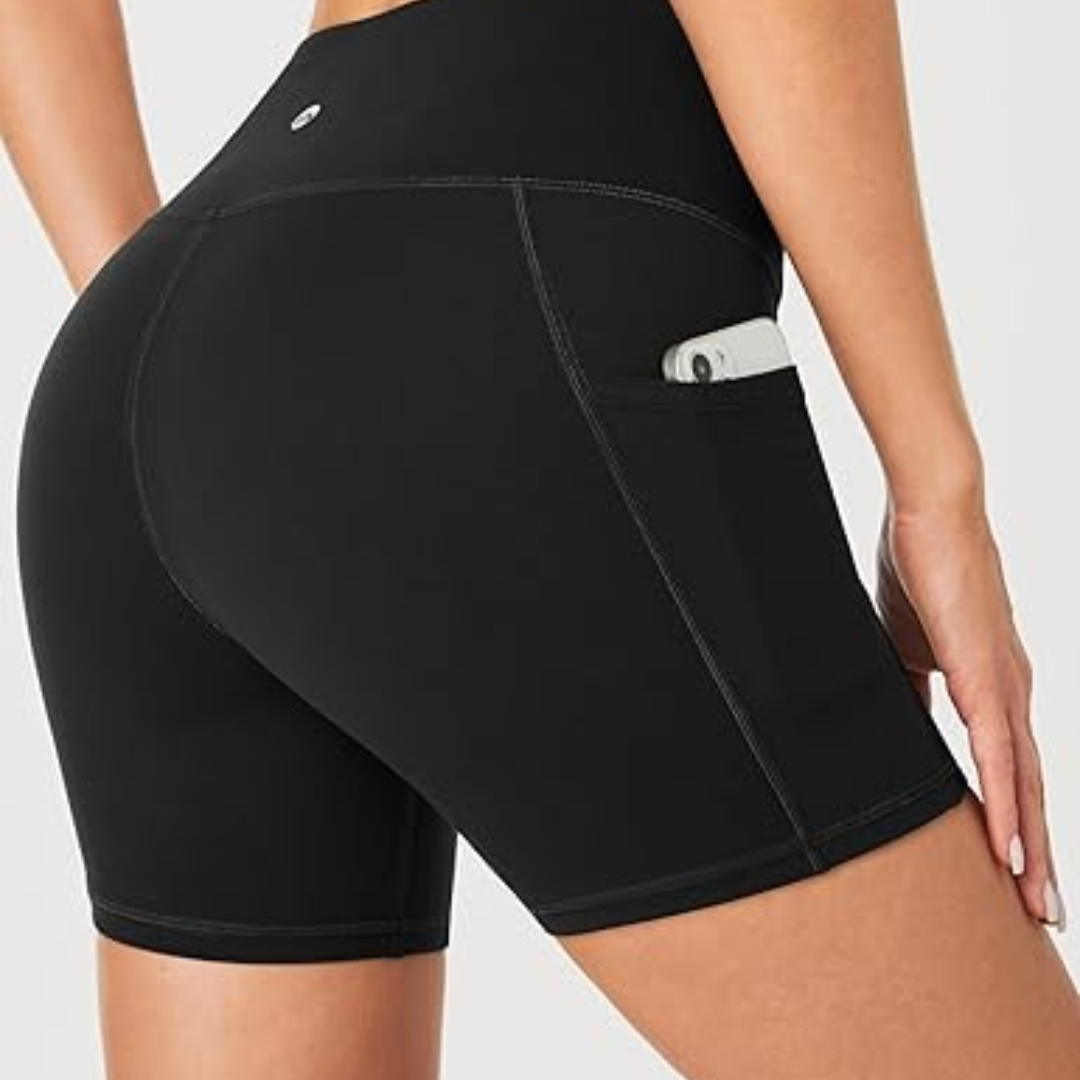 Athletic shorts biker high-waist