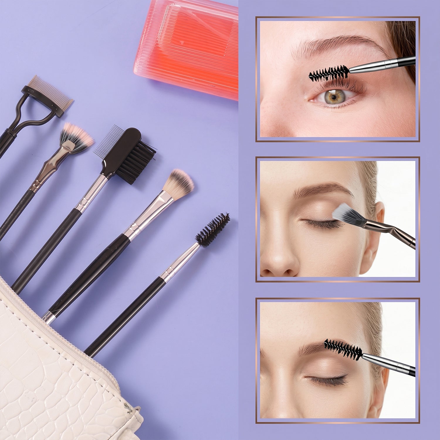 Mascara fan eyebrow comb