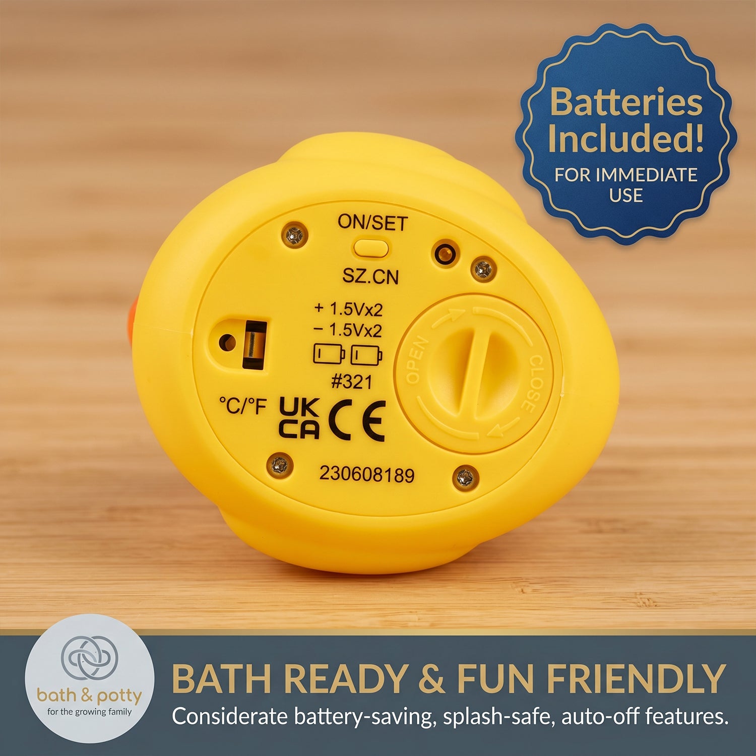 Bath thermometer duck floating