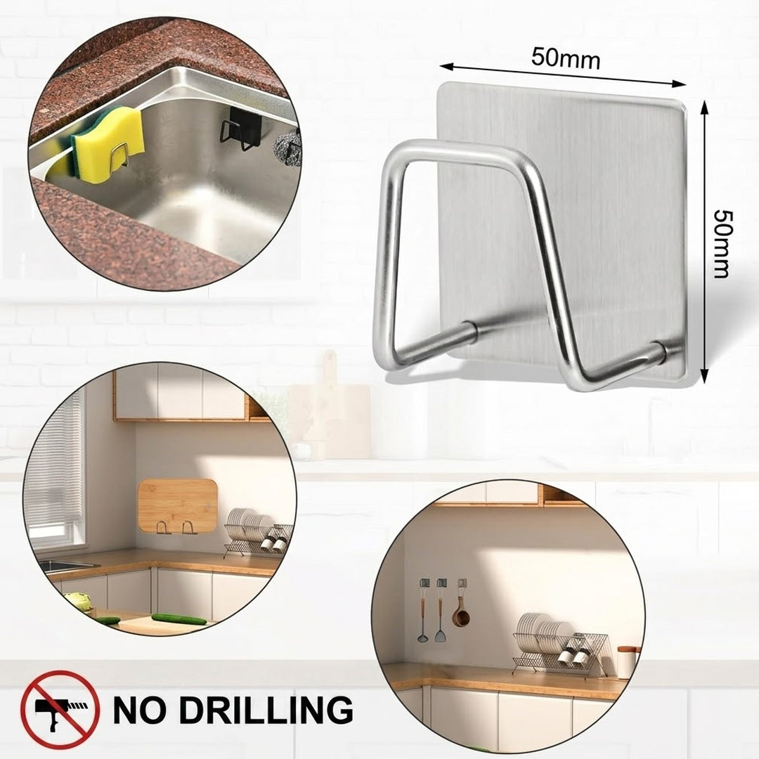 Magnetic kitchen sponge holder