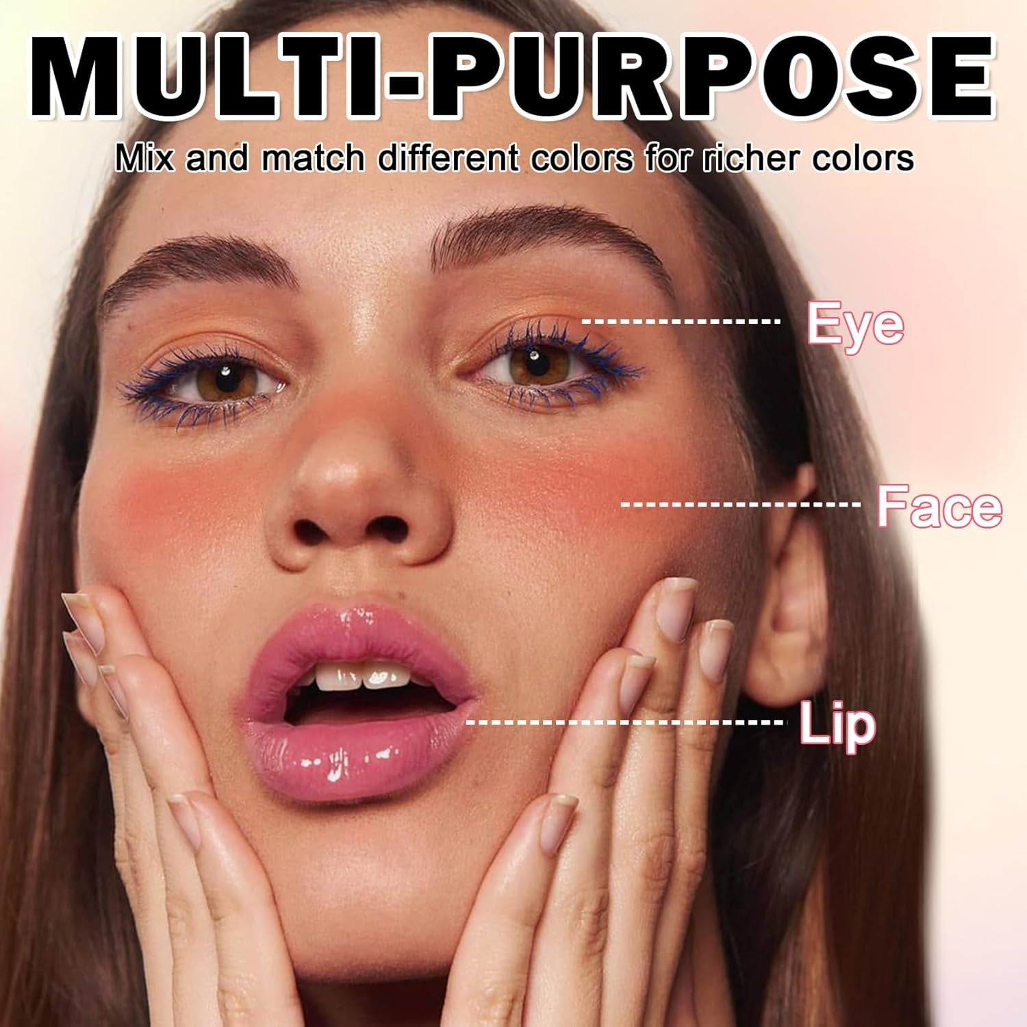 Cream Bronzer Stick Highlighter Stick Face Cream Contour Stick,Makeup Bronzer Stick with Brush,Buildable Highlight Contour Makeup for Women (Rich Glow Bronzer Stick)