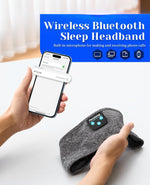 Sleeping Headphones Bluetooth Headband, Soft Long Time Play Sleeping Headsets with Built in Speakers Perfect for Workout,Running,Yoga,Travel, Darkgray