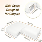 Memory Foam Cuddle Pillow for Couples, Side Sleeper Pillow with Arm Hole, Ergonomic Support for Head, Neck and Arm with Breathable Washable Pillowcase