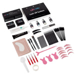 Lash Lift and Color Kit 4-In-1 with Brow Lamination & Perm - Professional Eyelash Set for Home DIY, Black Coloring Formula Creates Thicker Curled Lashes (Includes All Tools)