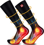 Heated Socks for Men Women - Rechargeable Battery Electric Socks for Chronically Cold Feet - Winter Warm Thermal Washable Unisex Foot Warmer for Hunting Skiing Cycling