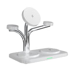 5 in 1 Magnetic Wireless Charger for Iphone 17~12 Samsung Apple/Galaxy Watch Aipods Pro/Buds Dual Phone and Watch Fast Charging