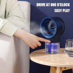 Misting Spray Fans, Portable Electric Fan Rechargeable Cooler Spray Humidifier with Usb for Dorm Office Desktop, Blue